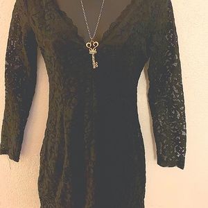 Black lace dress